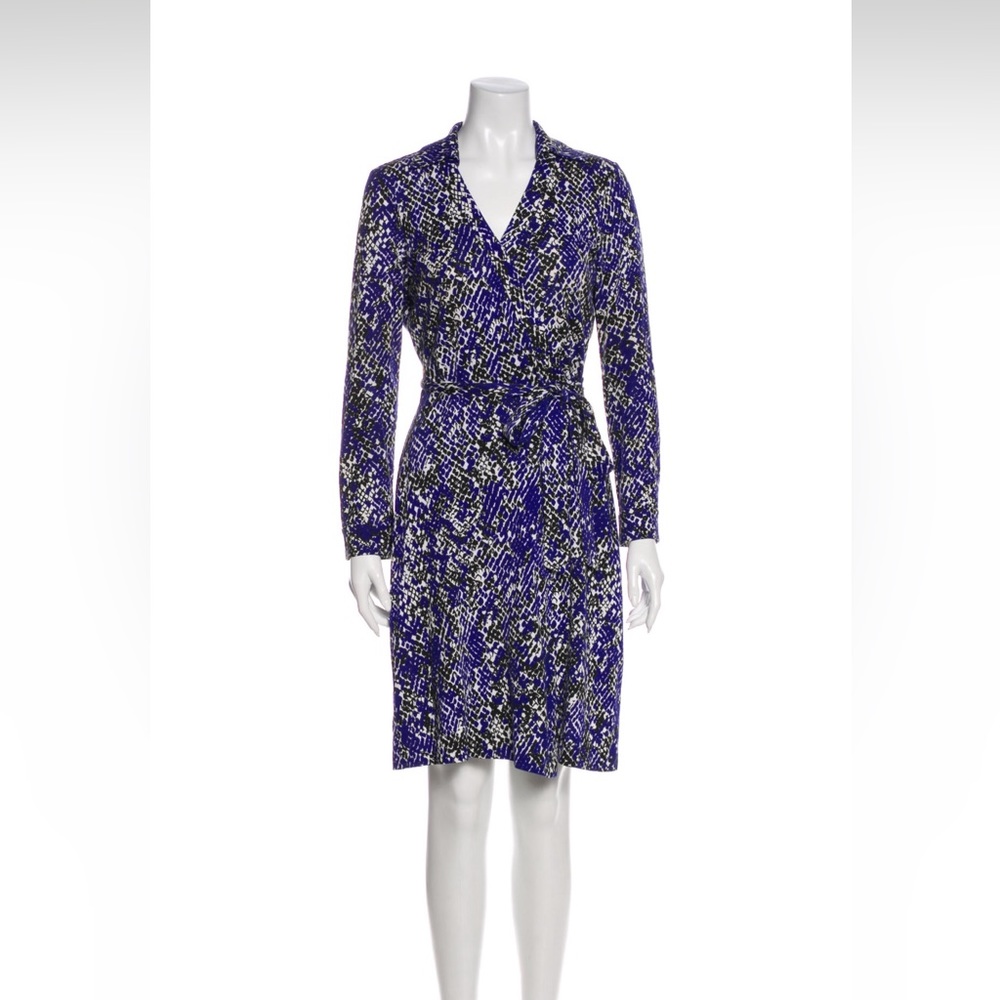 Authentic Diane Von Furstenberg Animal Print Wrap Dress